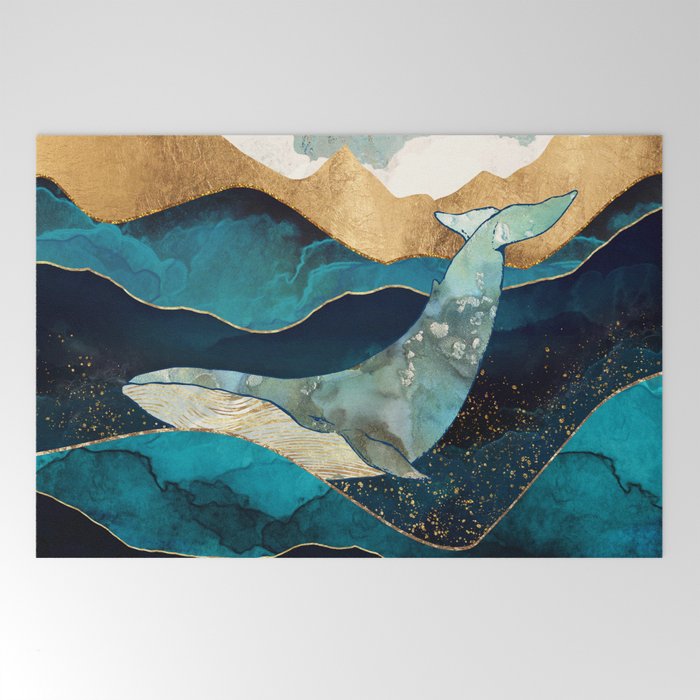 Blue Whale Welcome Mat Gallery Image 2