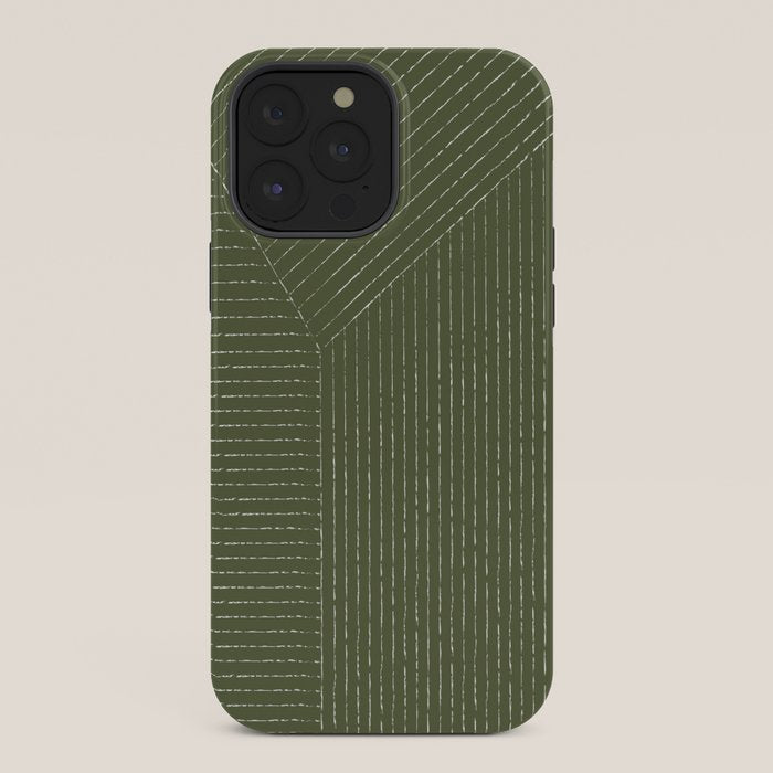 Lines (Moss Green) iPhone Case Gallery Image 36