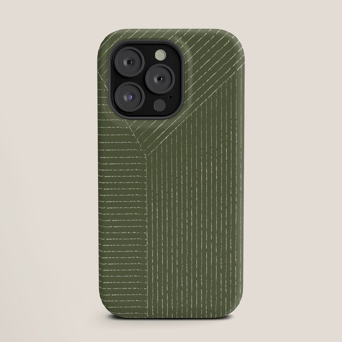 Lines (Moss Green) iPhone Case Gallery Image 19