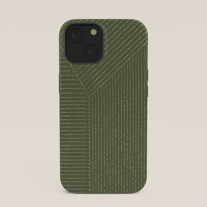Lines (Moss Green) iPhone Case Gallery Image 33