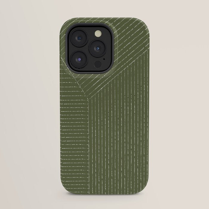 Lines (Moss Green) iPhone Case Gallery Image 31