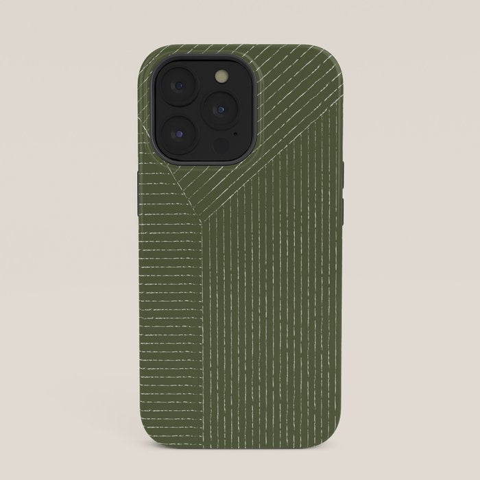 Lines (Moss Green) iPhone Case Gallery Image 35