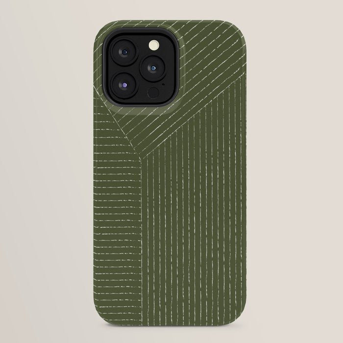Lines (Moss Green) iPhone Case Gallery Image 32