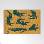 Alligator Collection - Ochre & Teal Welcome Mat Gallery Image 1
