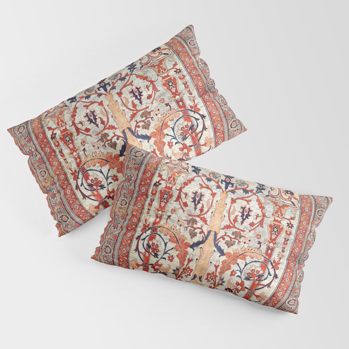 Tabriz Azerbaijan Northwest Persian Silk Rug Print Pillow Sham Gallery Image 2