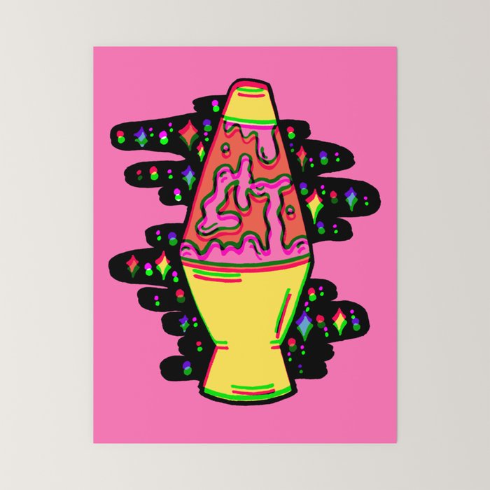 Lit Lava Lamp in pink in 3D Mini Art Print Gallery Image 6
