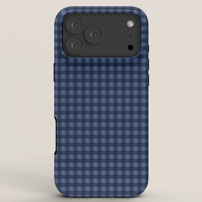 Gingham Plaid Pattern - Navy Blue iPhone Case Gallery Image 8