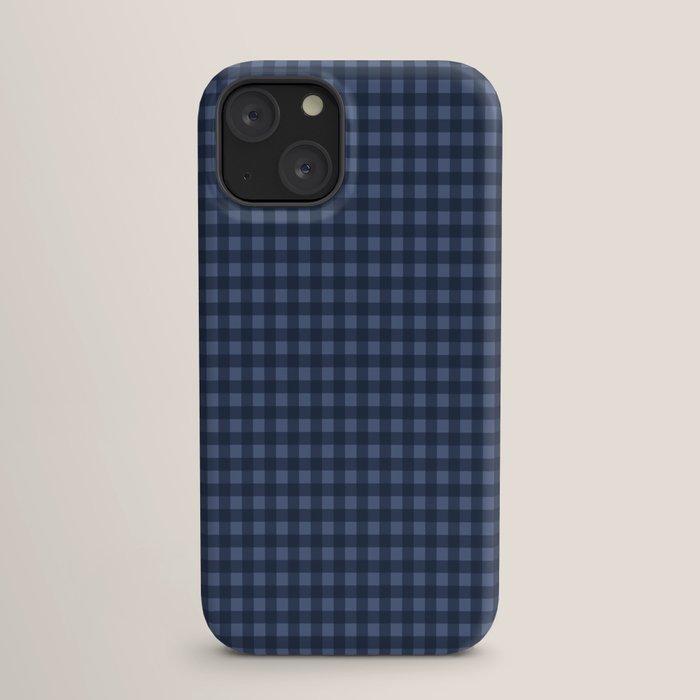 Gingham Plaid Pattern - Navy Blue iPhone Case Gallery Image 17