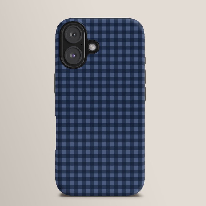 Gingham Plaid Pattern - Navy Blue iPhone Case Gallery Image 13