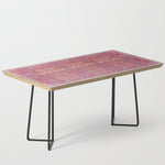 Pink Vintage Antique Oriental Traditional Moroccan Original Artwork Coffee Table Gallery Image 1