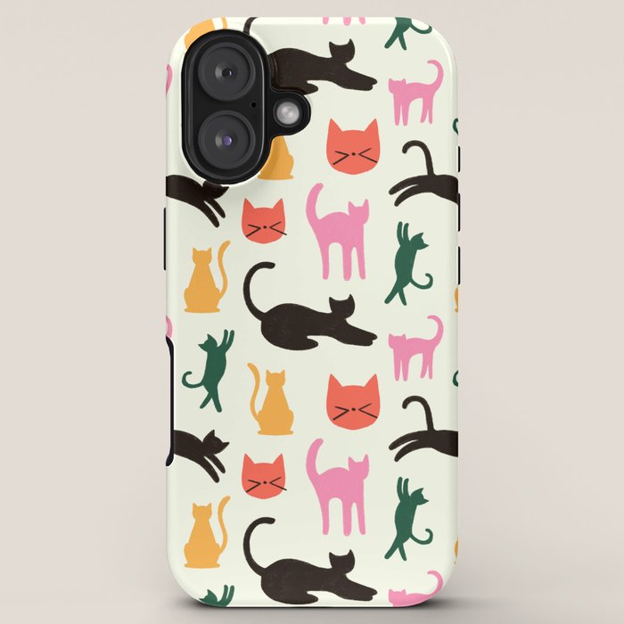 Colorful Cats Pattern iPhone Case Gallery Image 5