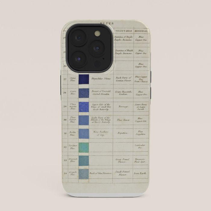Blues by Patrick Syme from "Wernerâs Nomenclature of Colours" (1821) iPhone Case Gallery Image 35