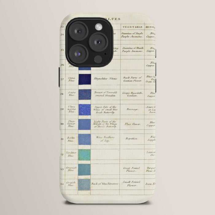 Blues by Patrick Syme from "Wernerâs Nomenclature of Colours" (1821) iPhone Case Gallery Image 16