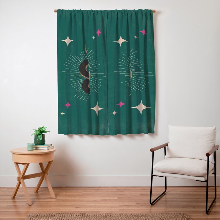 Slither - Green Window Curtain Gallery Image 3