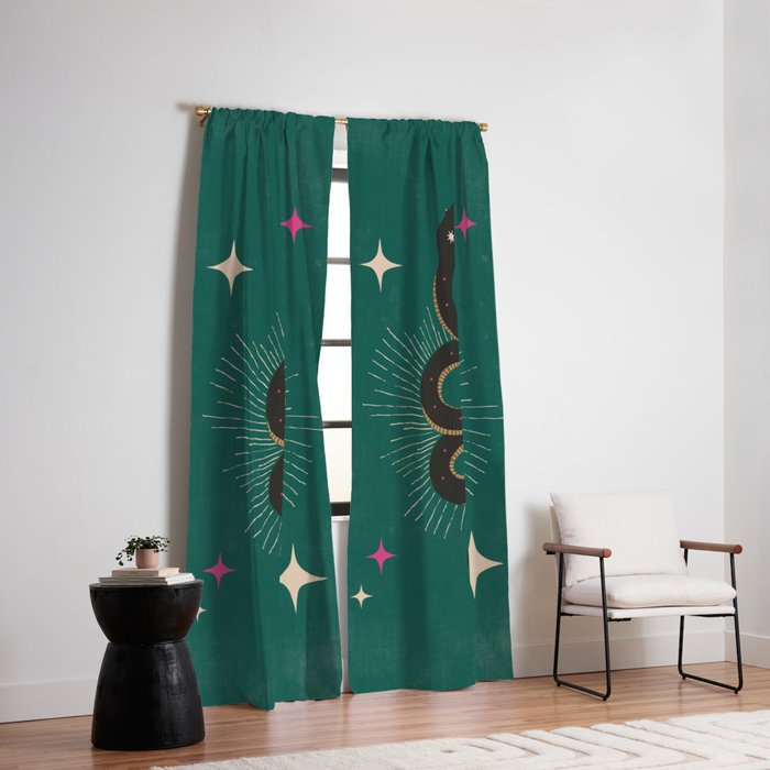 Slither - Green Window Curtain Gallery Image 6
