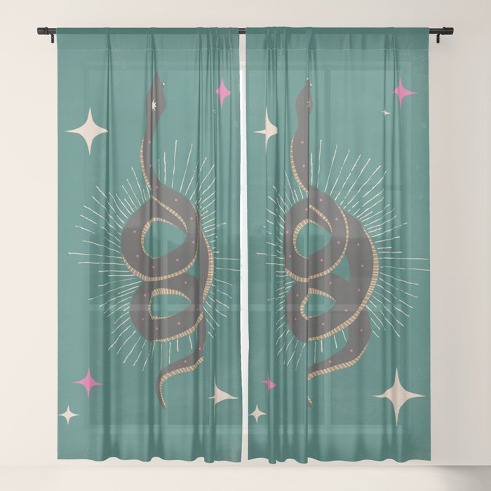 Slither - Green Window Curtain Gallery Image 17