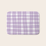 Wavy Plaid Lilac White Bath Mat Gallery Image 1