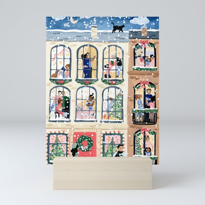 Holiday Apartment Windows Mini Art Print Gallery Image 5
