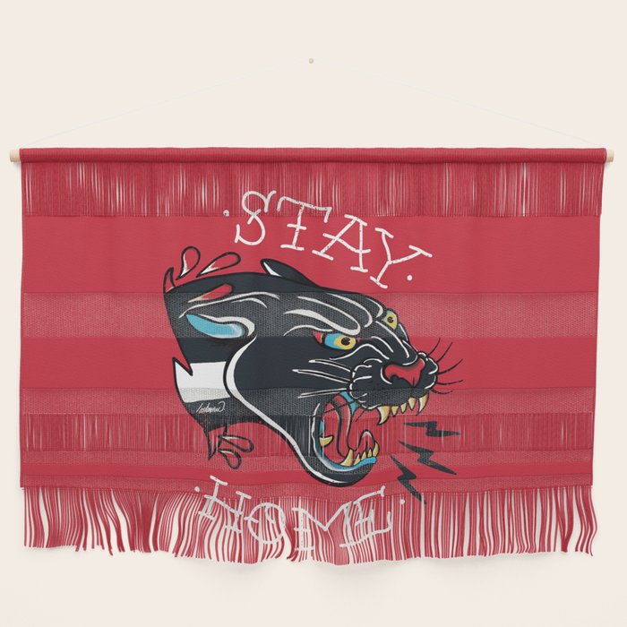 Stay Home Panther Tattoo Wall Hanging Gallery Image 2