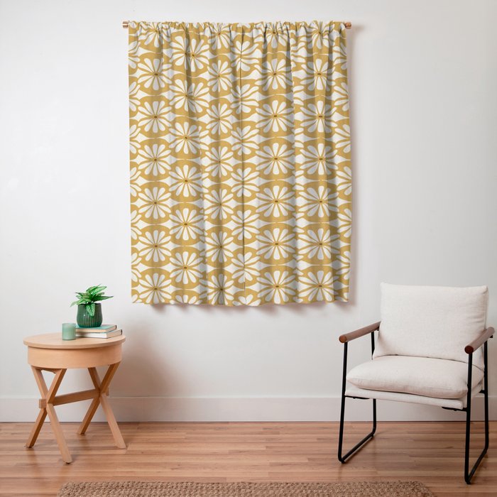 Solstice Boho Geometric Goldenrod Window Curtain Gallery Image 3