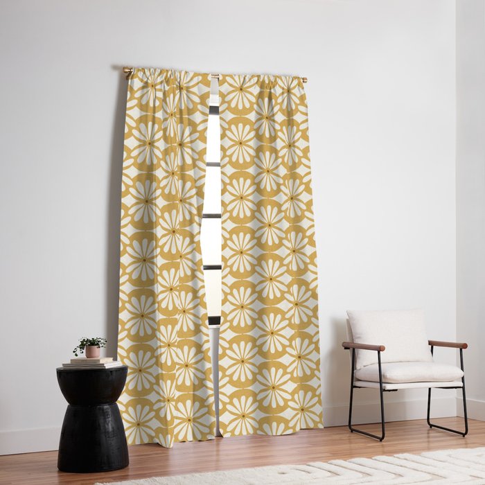 Solstice Boho Geometric Goldenrod Window Curtain Gallery Image 2