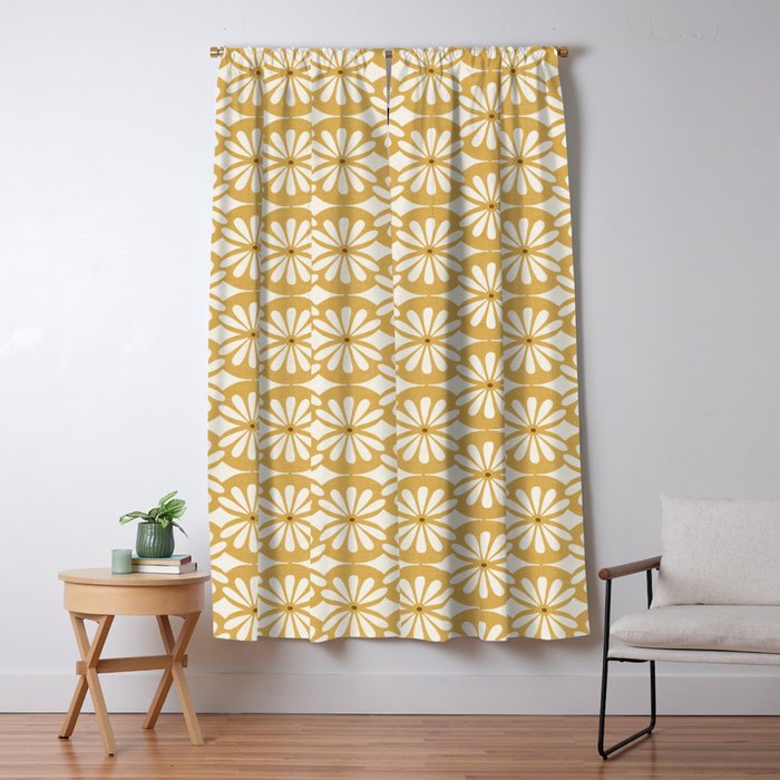Solstice Boho Geometric Goldenrod Window Curtain Gallery Image 5