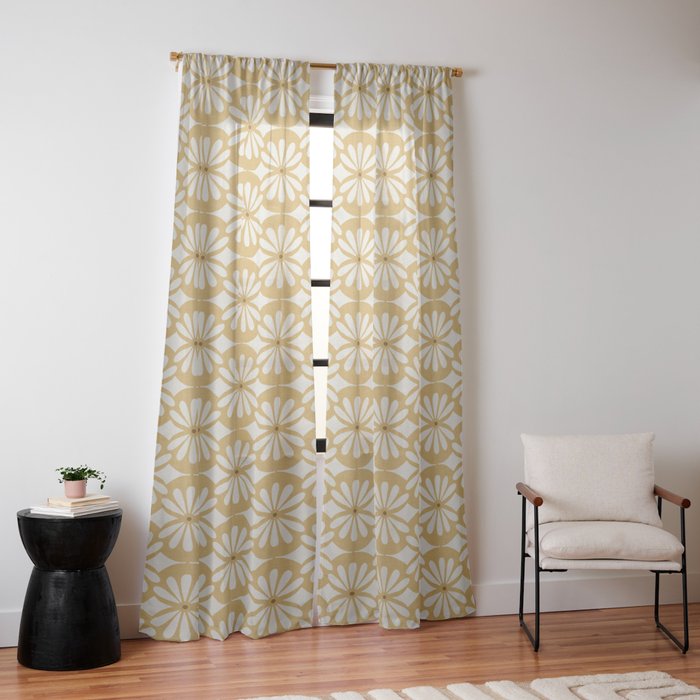Solstice Boho Geometric Goldenrod Window Curtain Gallery Image 10