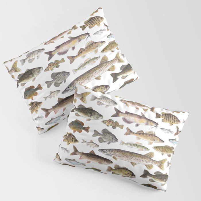 Midwest Freshwater Fish Pillow Sham Gallery Image 1