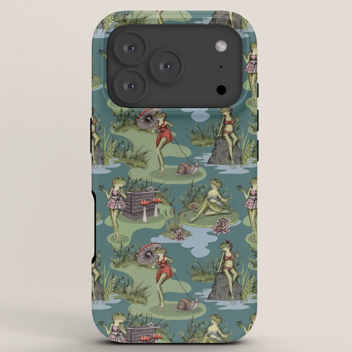Vintage Pin-Up Girl Frogs iPhone Case Gallery Image 7