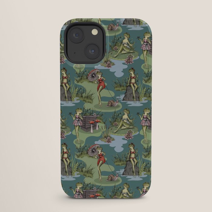 Vintage Pin-Up Girl Frogs iPhone Case Gallery Image 25