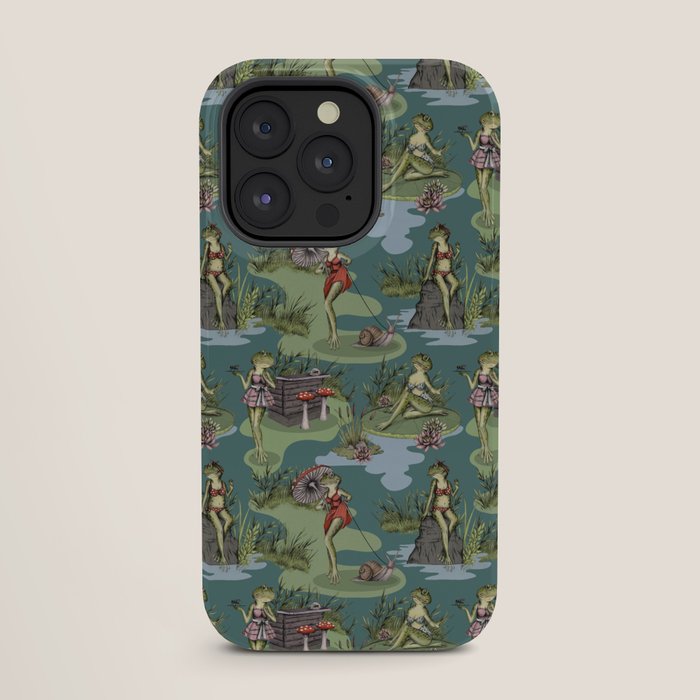 Vintage Pin-Up Girl Frogs iPhone Case Gallery Image 27