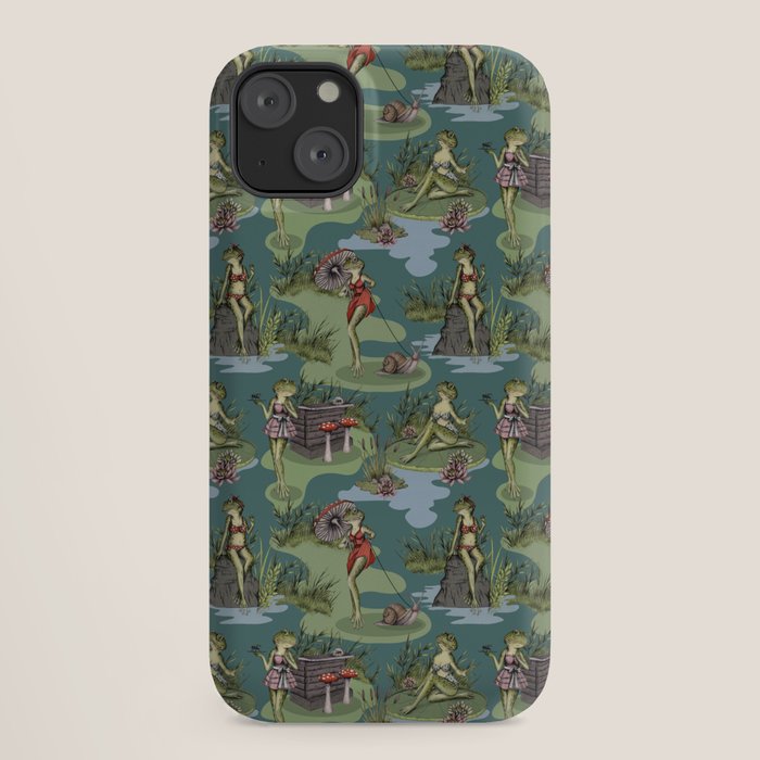 Vintage Pin-Up Girl Frogs iPhone Case Gallery Image 18