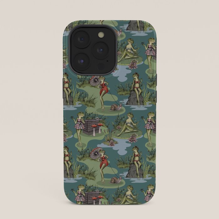 Vintage Pin-Up Girl Frogs iPhone Case Gallery Image 35