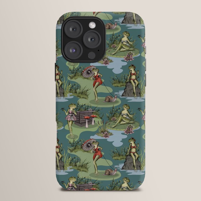 Vintage Pin-Up Girl Frogs iPhone Case Gallery Image 16