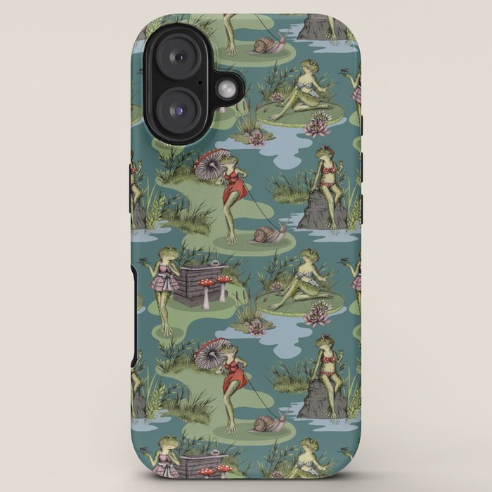Vintage Pin-Up Girl Frogs iPhone Case Gallery Image 5