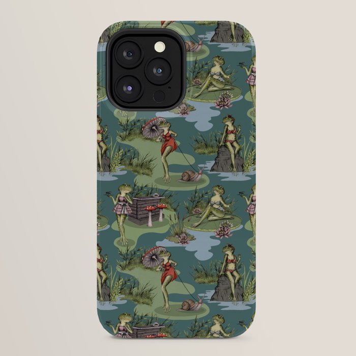 Vintage Pin-Up Girl Frogs iPhone Case Gallery Image 32