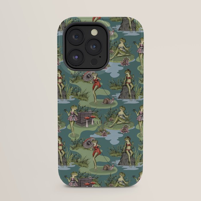 Vintage Pin-Up Girl Frogs iPhone Case Gallery Image 31