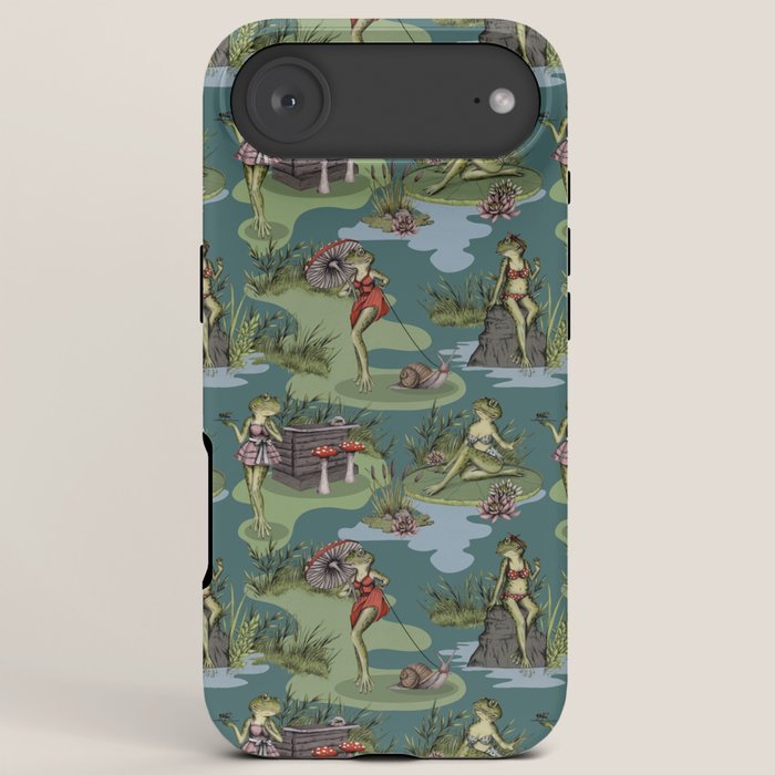 Vintage Pin-Up Girl Frogs iPhone Case Gallery Image 6