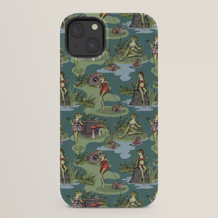 Vintage Pin-Up Girl Frogs iPhone Case Gallery Image 30