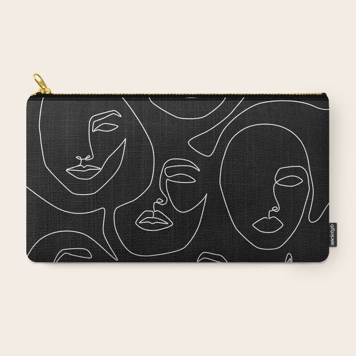 Faces in Dark Carry All Pouch Gallery Image 2