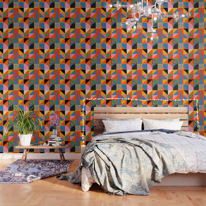 Geometric abstraction in colorful shapes Wallpaper Gallery Image 3