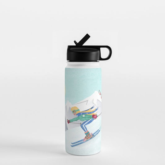 Skiing Girl Water Bottle Gallery Image 1