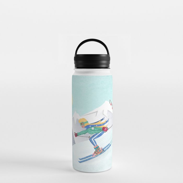 Skiing Girl Water Bottle Gallery Image 3