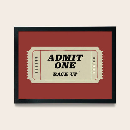 Admit One Framed Poster 9x12
