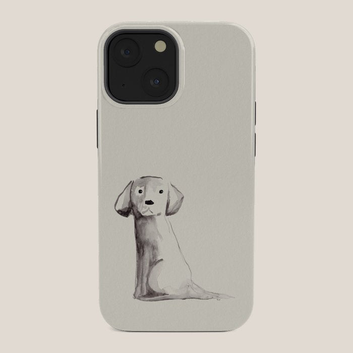 Little pup watercolor dog painting iPhone Case Gallery Image 34