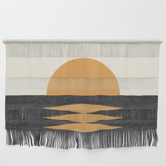 Sunset Geometric Midcentury style Wall Hanging Gallery Image 2