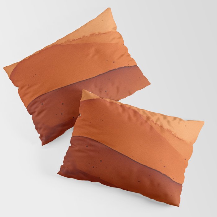 Burnt Orange Abstract Ombre Pillow Sham Gallery Image 3