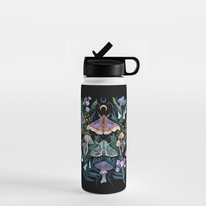 Sphinx Moth Moon Garden Water Bottle Gallery Image 1