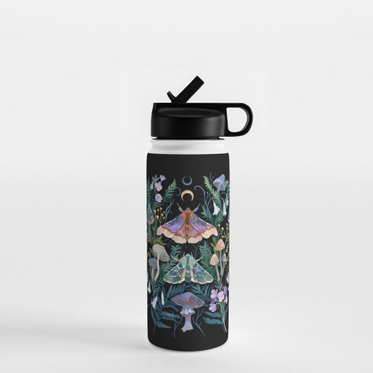 Sphinx Moth Moon Garden Water Bottle Gallery Image 1