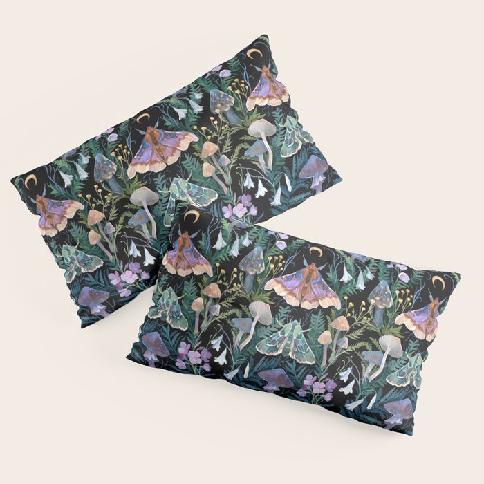 Sphinx Moth Moon Garden Pillow Sham Gallery Image 2